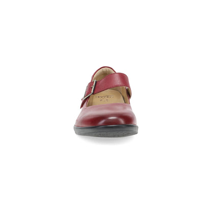 Collette Wide Red Burnished Nubuck