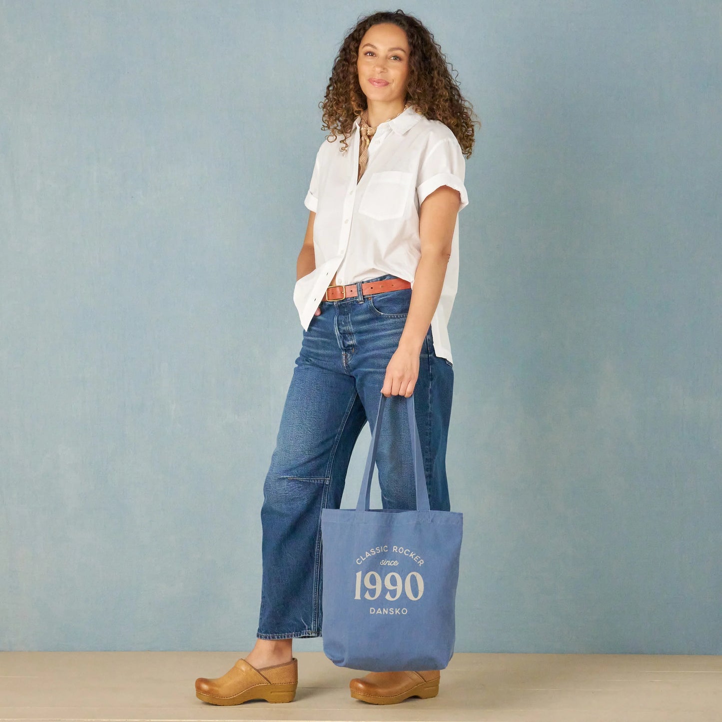 Classic Rocker Chambray Tote