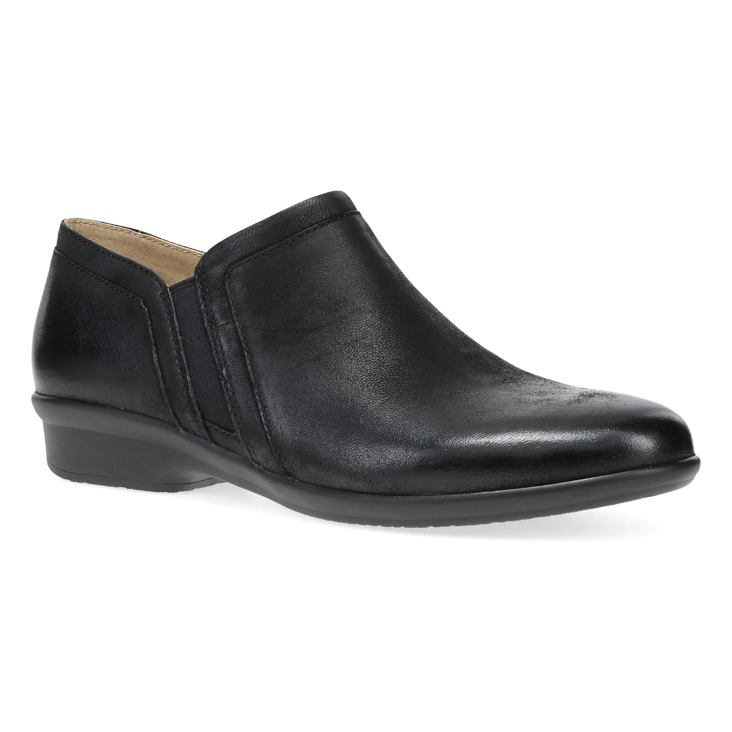 Cheryl Wide Black Burnished Nubuck