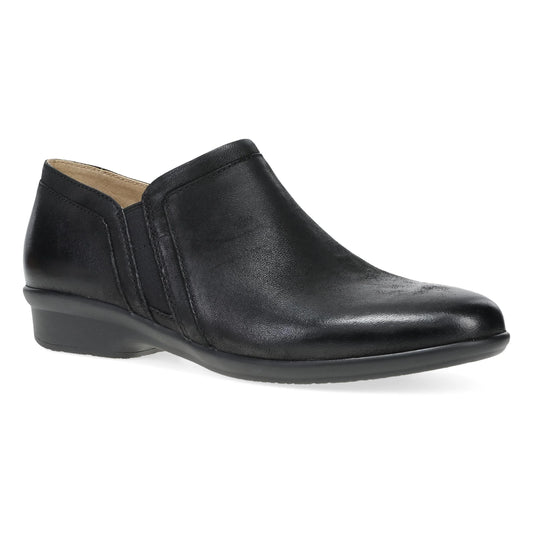 Cheryl Wide Black Burnished Nubuck