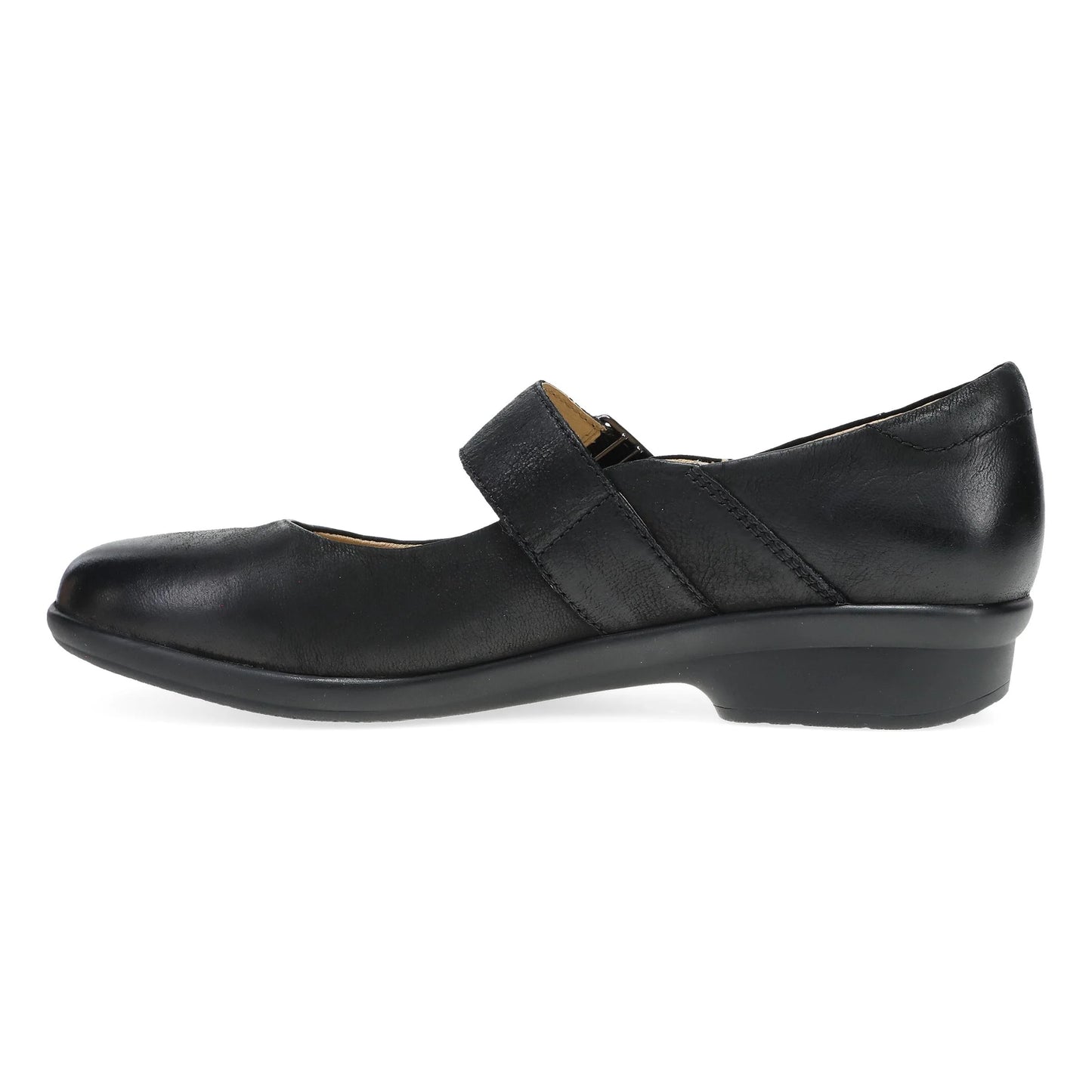 Collette Wide Black Burnished Nubuck