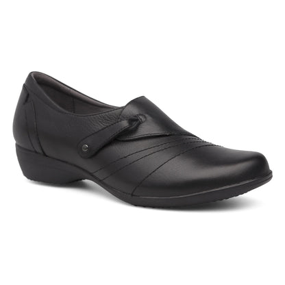Franny Wide Black Leather