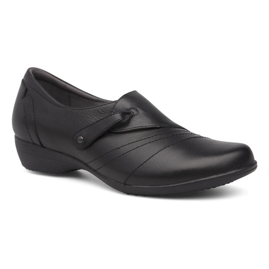 Franny Wide Black Leather