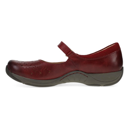 Stacy Wide Red Waxy Burnished