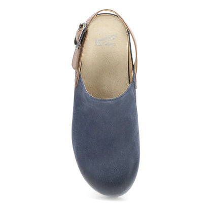 Merrin Blue Burnished Suede