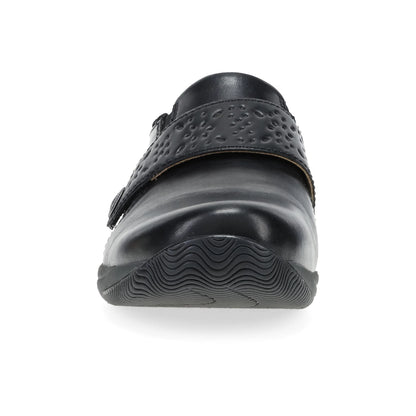 Sallie Wide Black Waxy Burnished