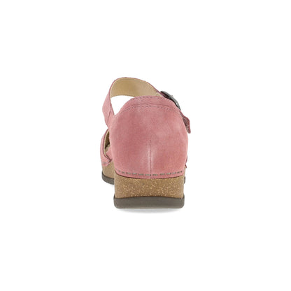 Mae Ash Rose Embroidered Suede