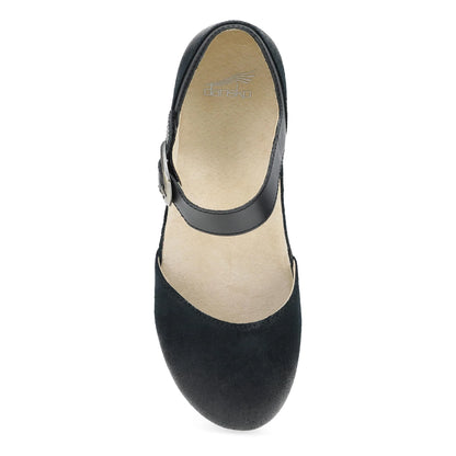 Mae Black Burnished Suede