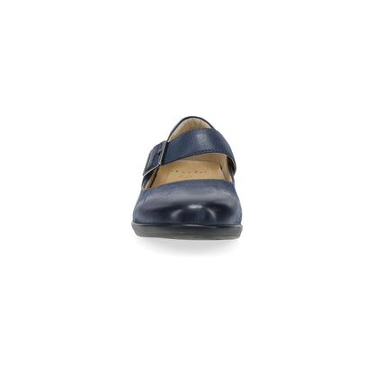 Collette Wide Navy Burnished Nubuck