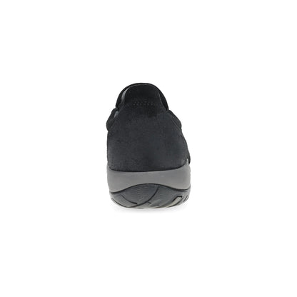 Pippy Wide Black Waterproof Burnished Suede