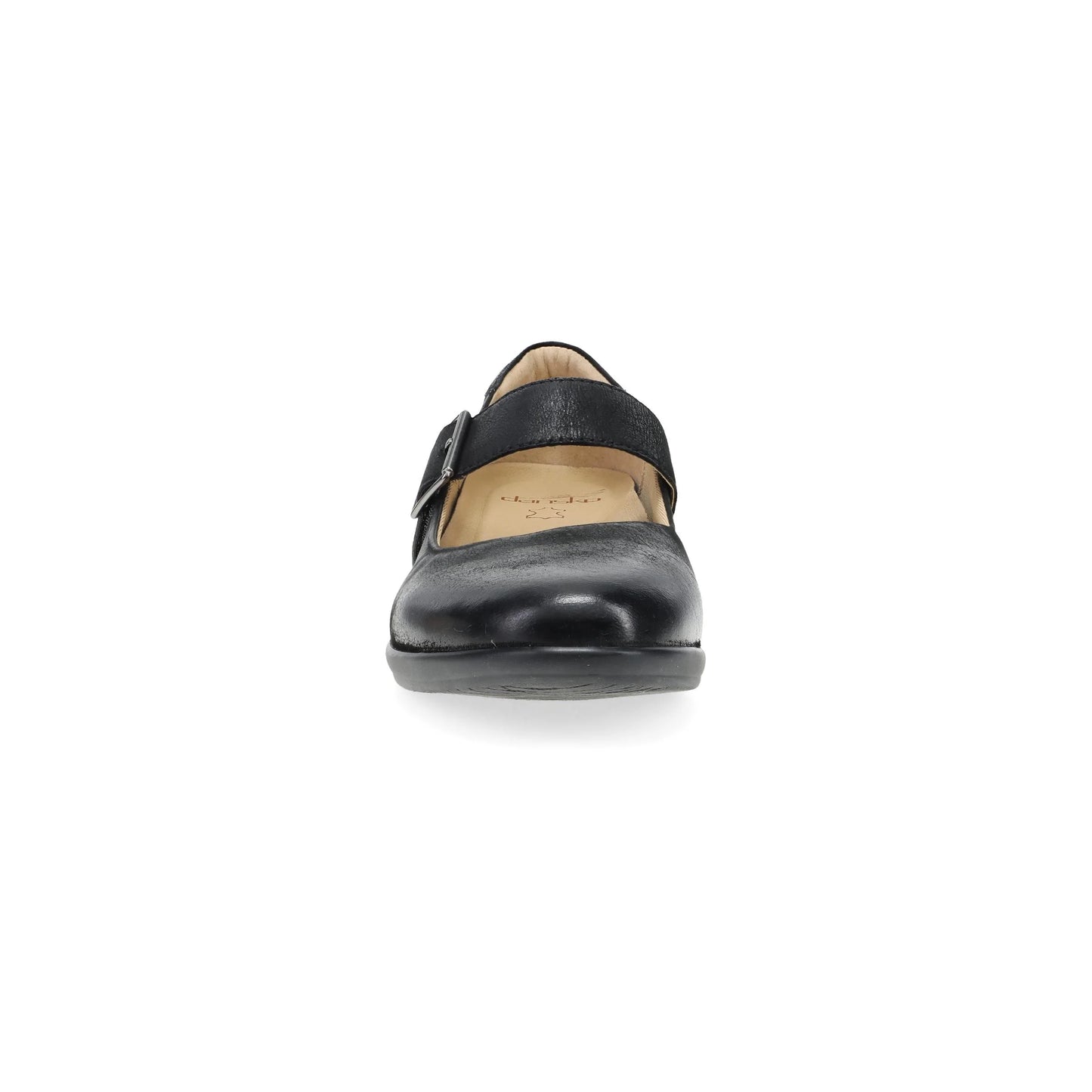 Collette Wide Black Burnished Nubuck