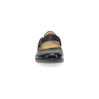 Collette Wide Black Burnished Nubuck