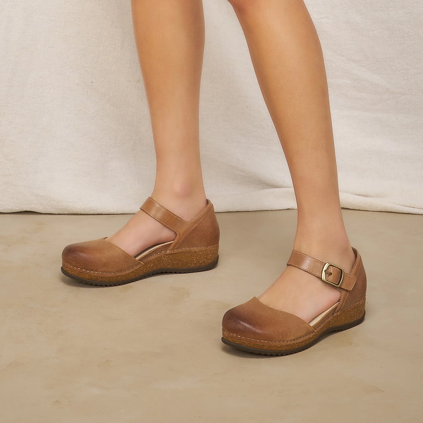 Mae Tan Burnished Suede