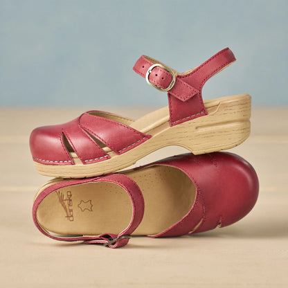 Margreta Red Burnished Nubuck