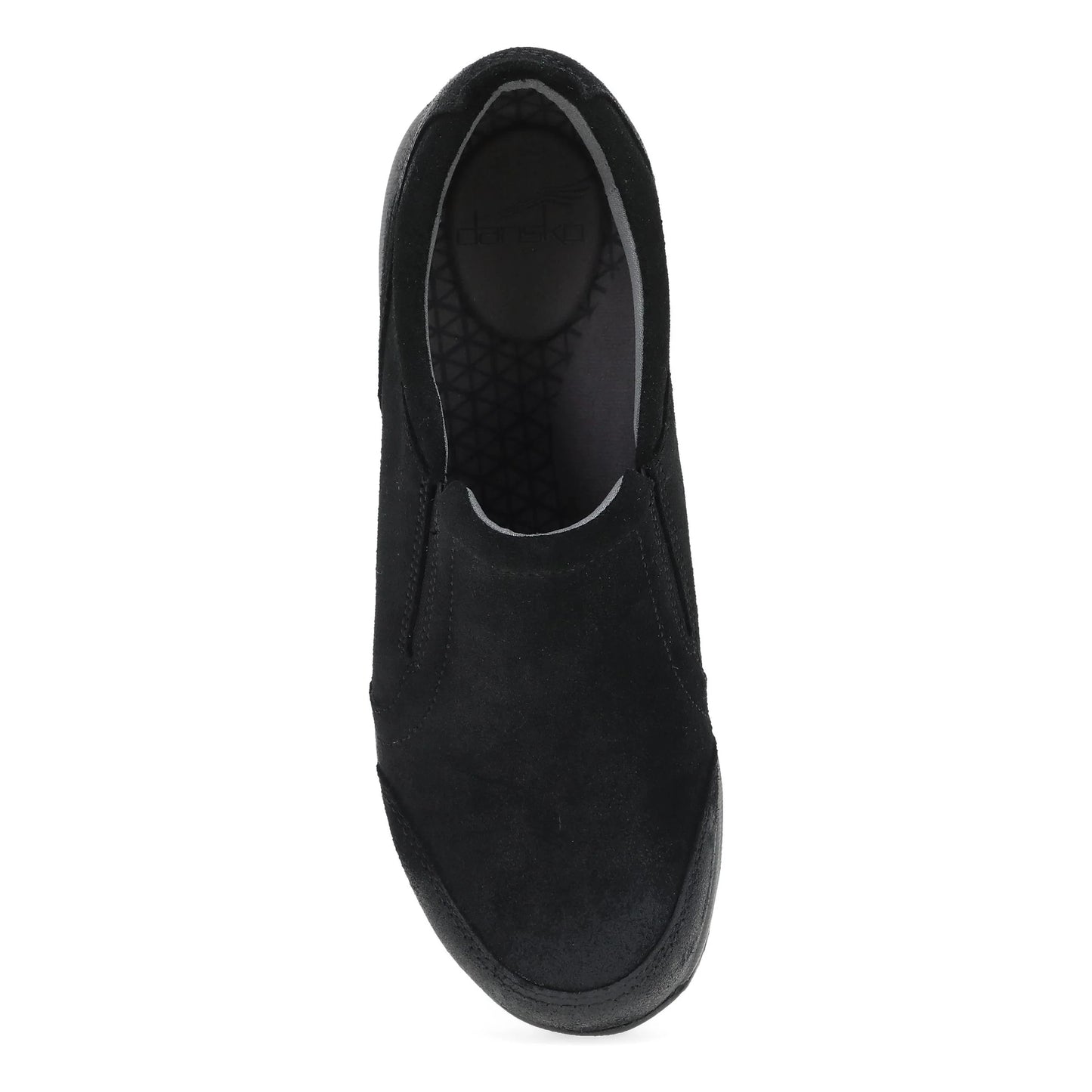 Pippy Wide Black Waterproof Burnished Suede