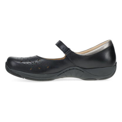 Stacy Wide Black Waxy Burnished