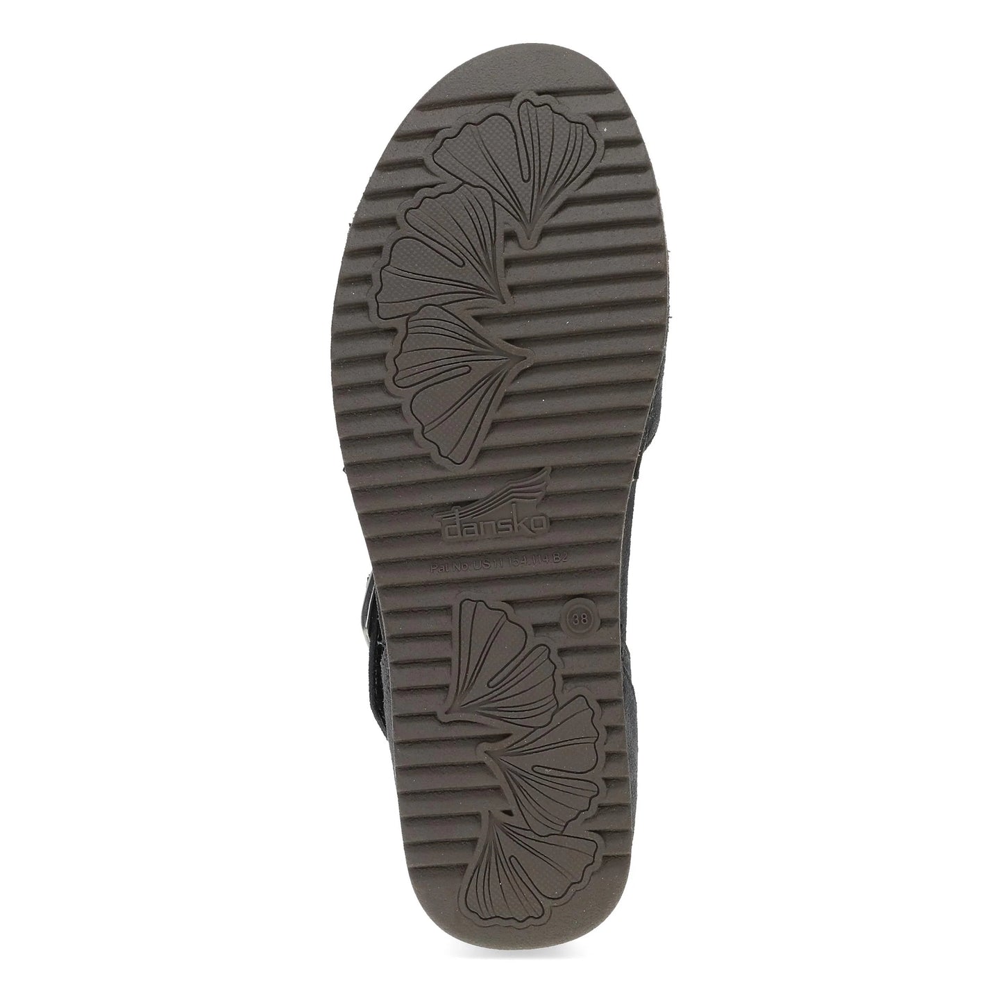 Mae Charcoal Embroidered Suede